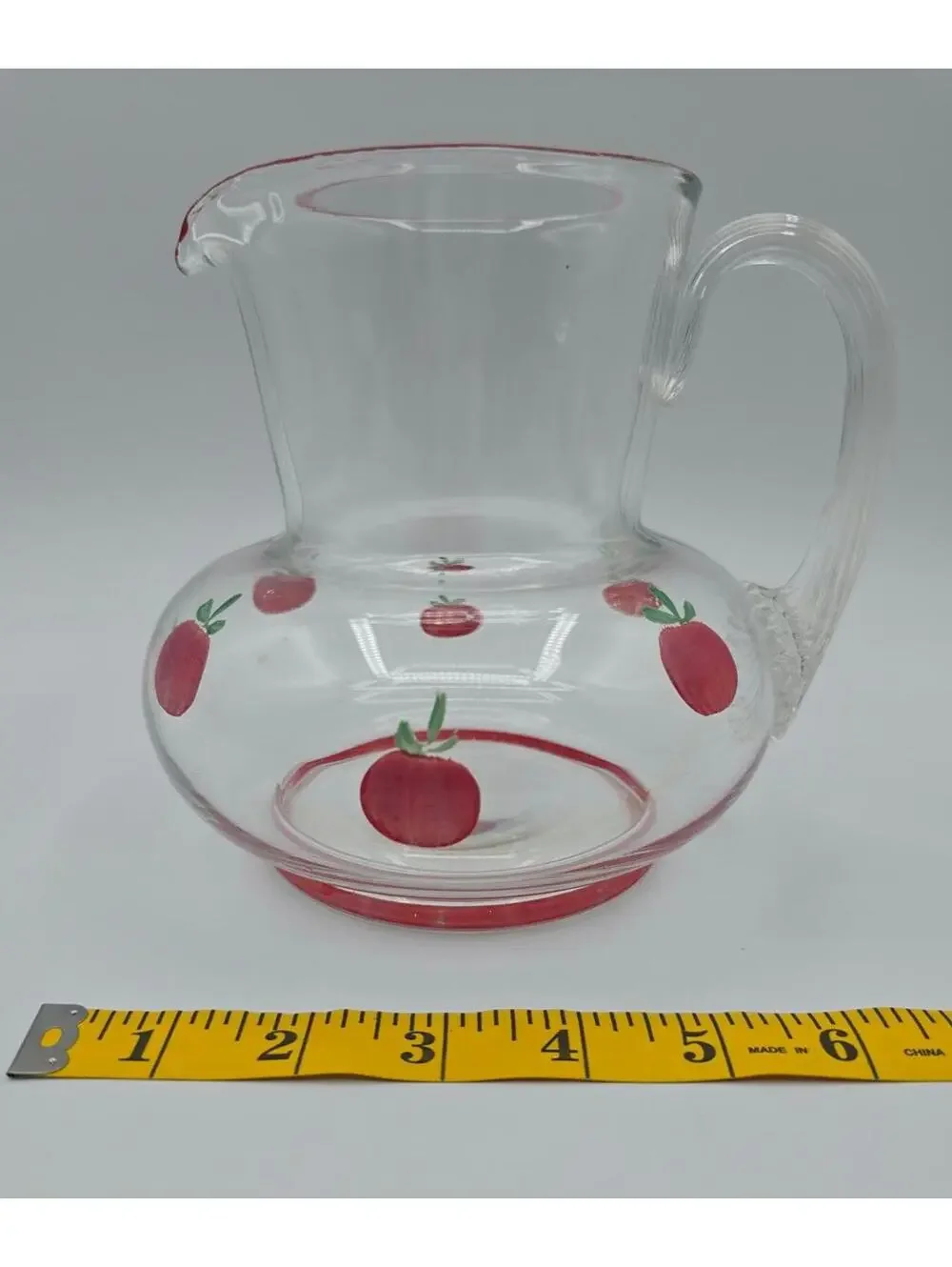 Vintage Aramis Ring Tomato Juice Pitcher made by the Dunbar Glass Company